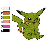 Pokemon Pikachu Embroidery Design